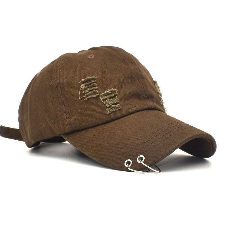 Wholesale Denim Hoop Hole Baseball Cap